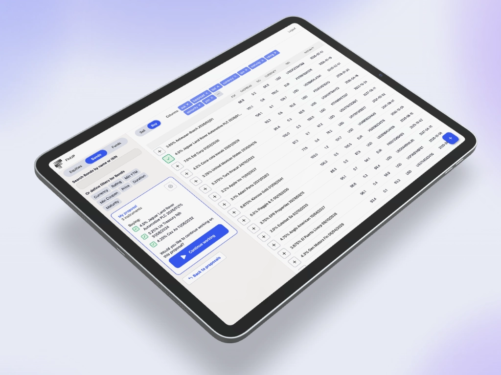 End-to-End Investment Proposal Management screenshot